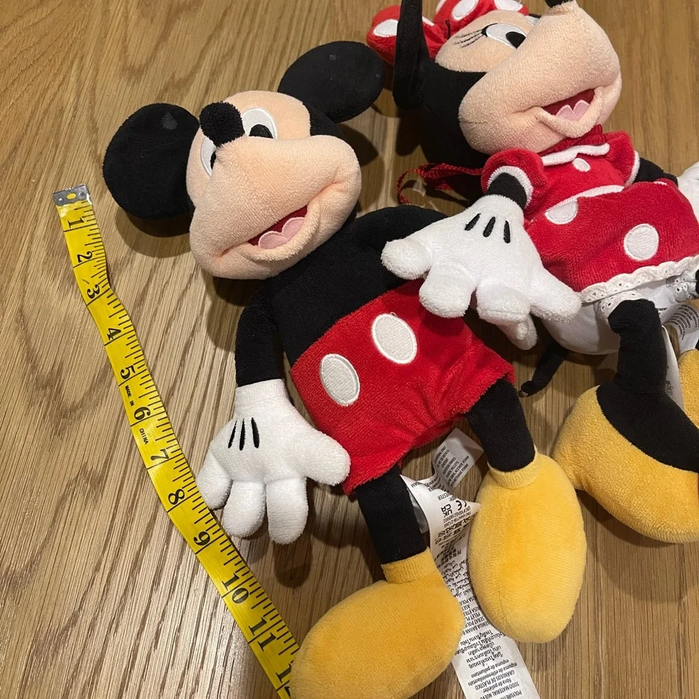 Disney Mickey and Minnie Plush Duo - Black, Red, Yellow